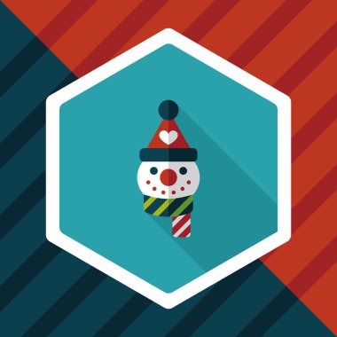 kardan adam düz simgesi ile uzun gölge, eps10