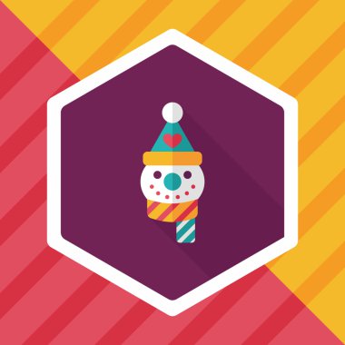 kardan adam düz simgesi ile uzun gölge, eps10