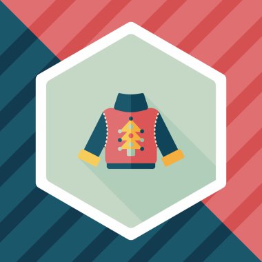 Kazak düz simgesi ile uzun gölge, eps10