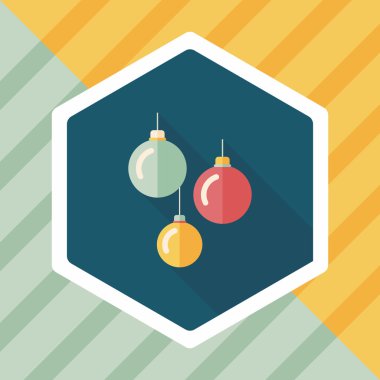 Uzun Gölge, eps10 ile Noel top düz simgesi