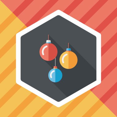 Uzun Gölge, eps10 ile Noel top düz simgesi