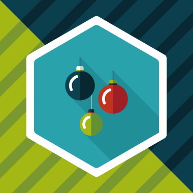 Uzun Gölge, eps10 ile Noel top düz simgesi