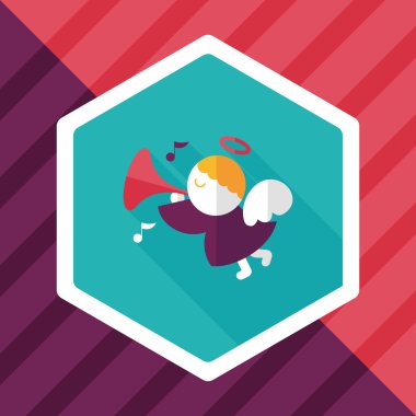 Uzun Gölge, eps10 melek düz simgesi