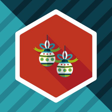 Uzun Gölge, eps10 ile Noel top düz simgesi