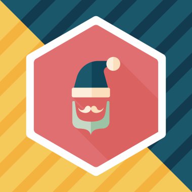 Noel Baba uzun gölge, eps10 düz simgesi