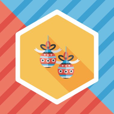 Uzun Gölge, eps10 ile Noel top düz simgesi