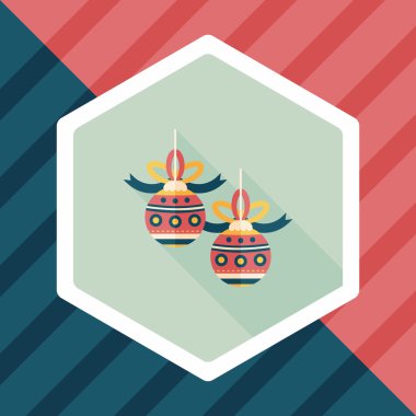 Uzun Gölge, eps10 ile Noel top düz simgesi