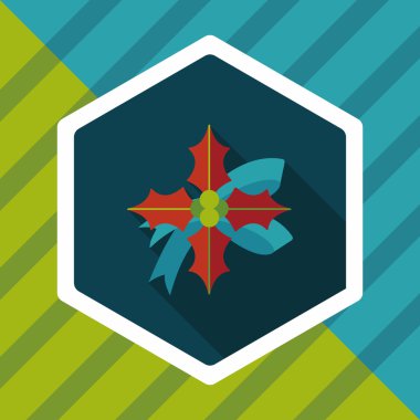 Atatürk çiçeği uzun gölge, eps10 düz simgesi