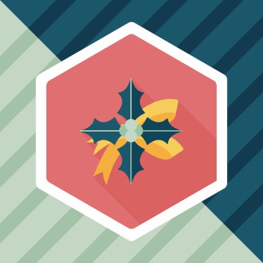 Atatürk çiçeği uzun gölge, eps10 düz simgesi