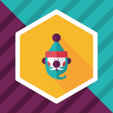 Noel Baba uzun gölge, eps10 düz simgesi