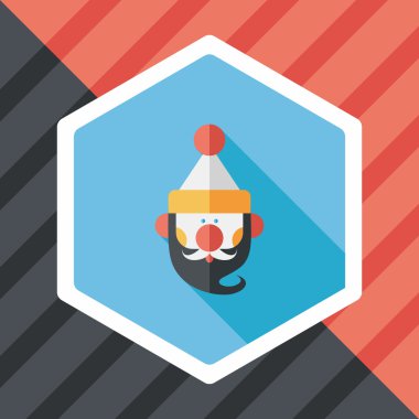 Noel Baba uzun gölge, eps10 düz simgesi