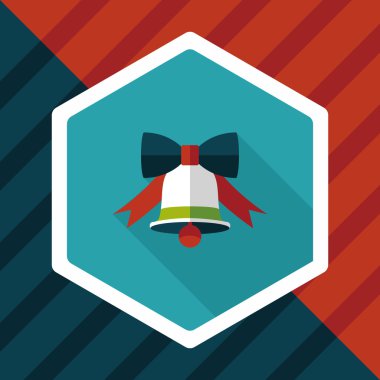 Uzun Gölge, eps10 ile Noel bell düz simgesi