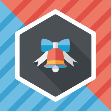 Uzun Gölge, eps10 ile Noel bell düz simgesi