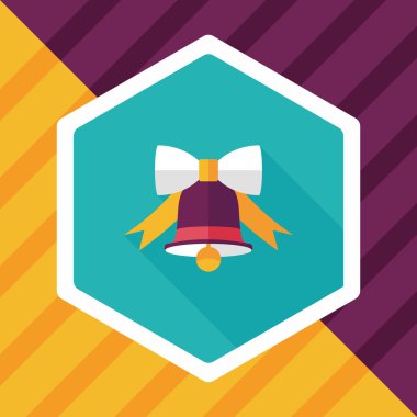 Uzun Gölge, eps10 ile Noel bell düz simgesi