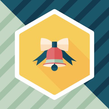 Uzun Gölge, eps10 ile Noel bell düz simgesi