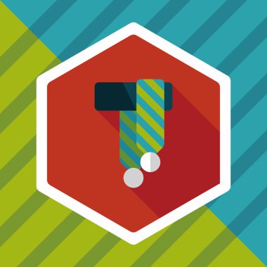 eşarp düz simgesi ile uzun gölge, eps10