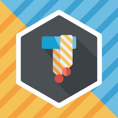 eşarp düz simgesi ile uzun gölge, eps10