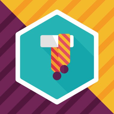 eşarp düz simgesi ile uzun gölge, eps10