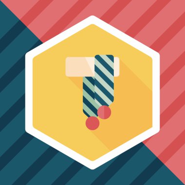 eşarp düz simgesi ile uzun gölge, eps10