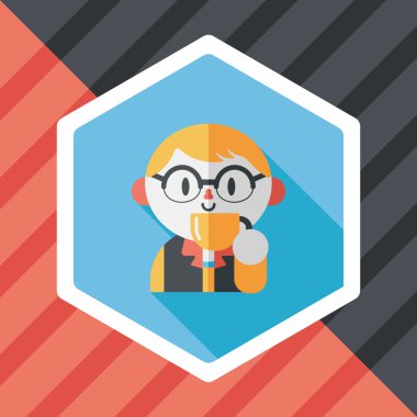 içme kahve uzun gölge, eps10 düz simgesiyle dostum