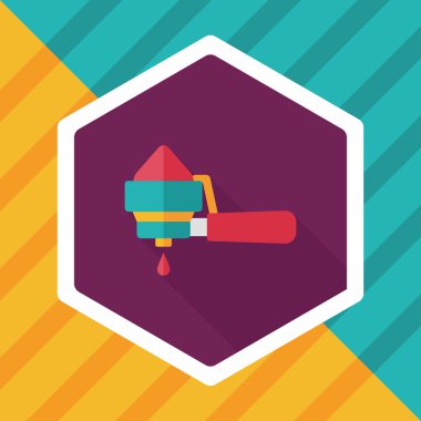 Uzungölgeli kahve makinesi düz simgesi, eps10