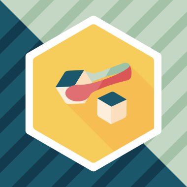 Uzun Gölge, eps10 ile şeker küpleri düz simgesi