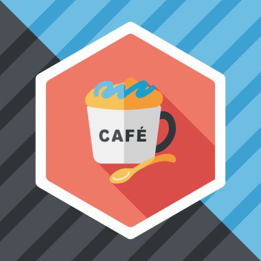 Uzun Gölge, eps10 ile kahve düz simgesi