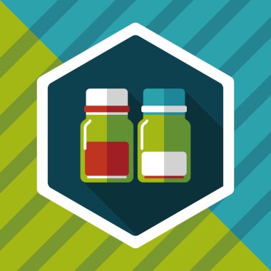 Uzun Gölge, eps10 ile cam şişeli içecekler düz simgesi