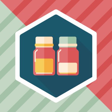 Uzun Gölge, eps10 ile cam şişeli içecekler düz simgesi