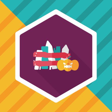 Uzun Gölge, eps10 ile Halloween dekorasyon düz simgesi