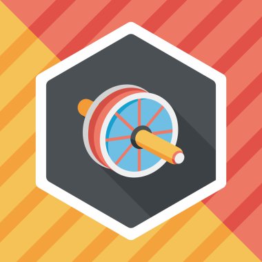 Uzun Gölge, eps10 ile egzersiz silindir düz simgesi