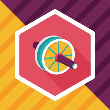 Uzun Gölge, eps10 ile egzersiz silindir düz simgesi