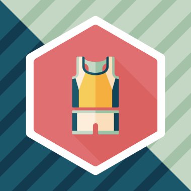 Uzun Gölge, eps10 ile basketbol giyim düz simgesi