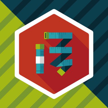 Ölçüm bandı uzun gölge, eps10 düz simgesiyle