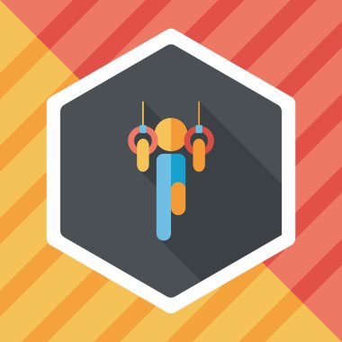 Yatay uzun gölge, eps10 ile düz simgesi bar asılı boy