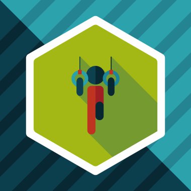 Yatay uzun gölge, eps10 ile düz simgesi bar asılı boy