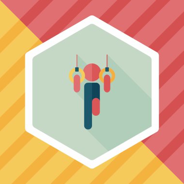 Yatay uzun gölge, eps10 ile düz simgesi bar asılı boy