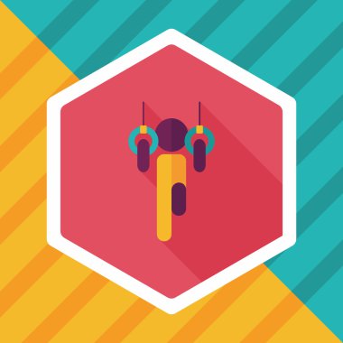 Yatay uzun gölge, eps10 ile düz simgesi bar asılı boy