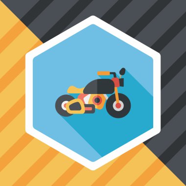 Uzun Gölge, eps10 ile ulaşım motosiklet düz simgesi