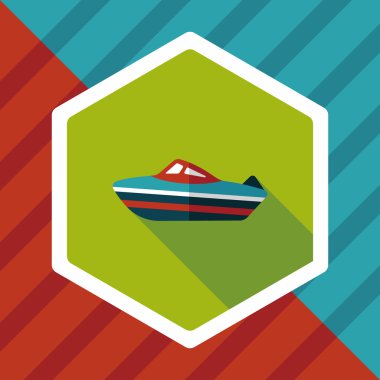 Uzun Gölge, eps10 ile ulaşım gemi düz simgesi