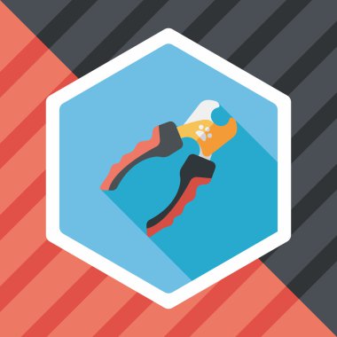 Uzun Gölge, eps10 ile hayvan tırnak makası düz simgesi