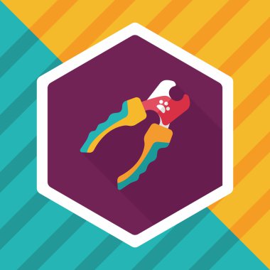 Uzun Gölge, eps10 ile hayvan tırnak makası düz simgesi