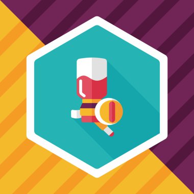 Evde beslenen hayvan su içme uzun gölge, eps10 ile düz simgesi