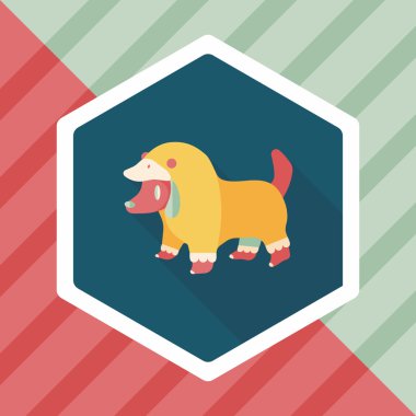 Evde beslenen hayvan giyim uzun gölge, eps10 düz simgesiyle