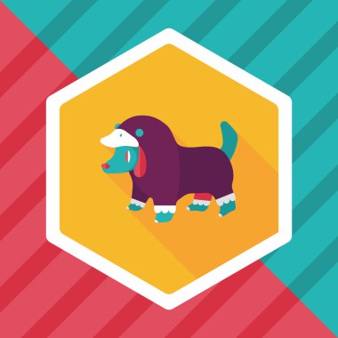 Evde beslenen hayvan giyim uzun gölge, eps10 düz simgesiyle