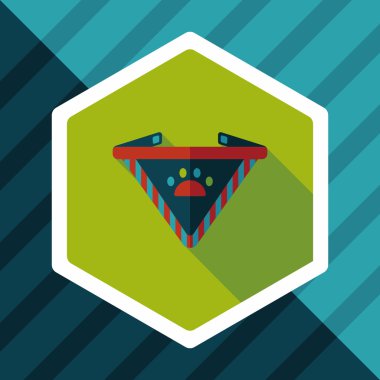 Uzun Gölge, eps10 ile evde beslenen hayvan köpek zincirleri düz simgesi