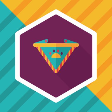 Uzun Gölge, eps10 ile evde beslenen hayvan köpek zincirleri düz simgesi