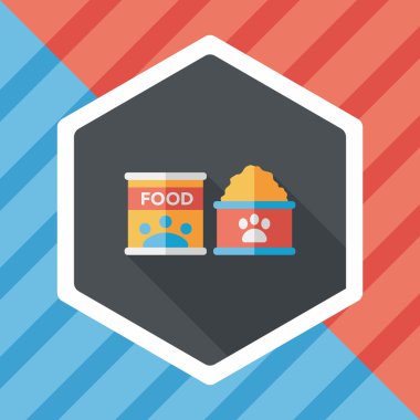 Uzun Gölge, eps10 ile evde beslenen hayvan köpek gıda düz simgesi