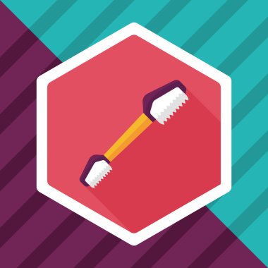 Düz simgesi uzun gölge, eps10 ile evde beslenen hayvan diş fırçası