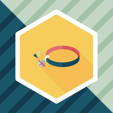 Uzun Gölge, eps10 ile evde beslenen hayvan köpek zincirleri düz simgesi